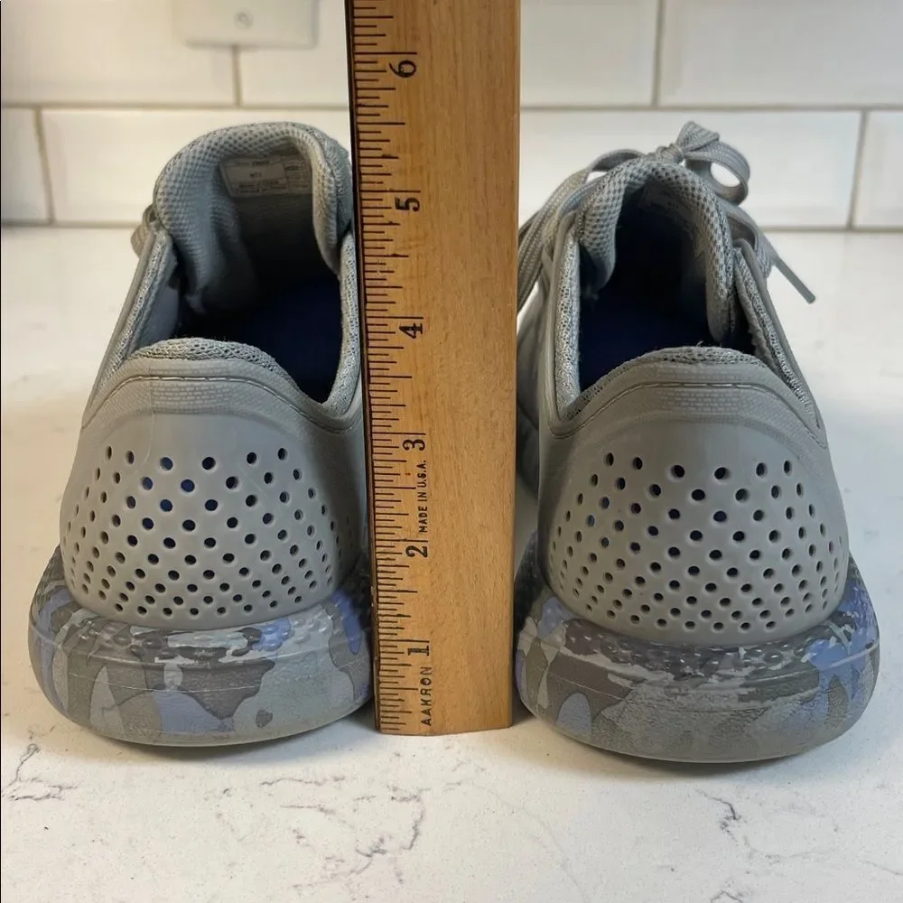 Crocs LiteRide Pacer Camo (Gray/Light Blue) Tennis Shoes 206494 Women's Sz 11